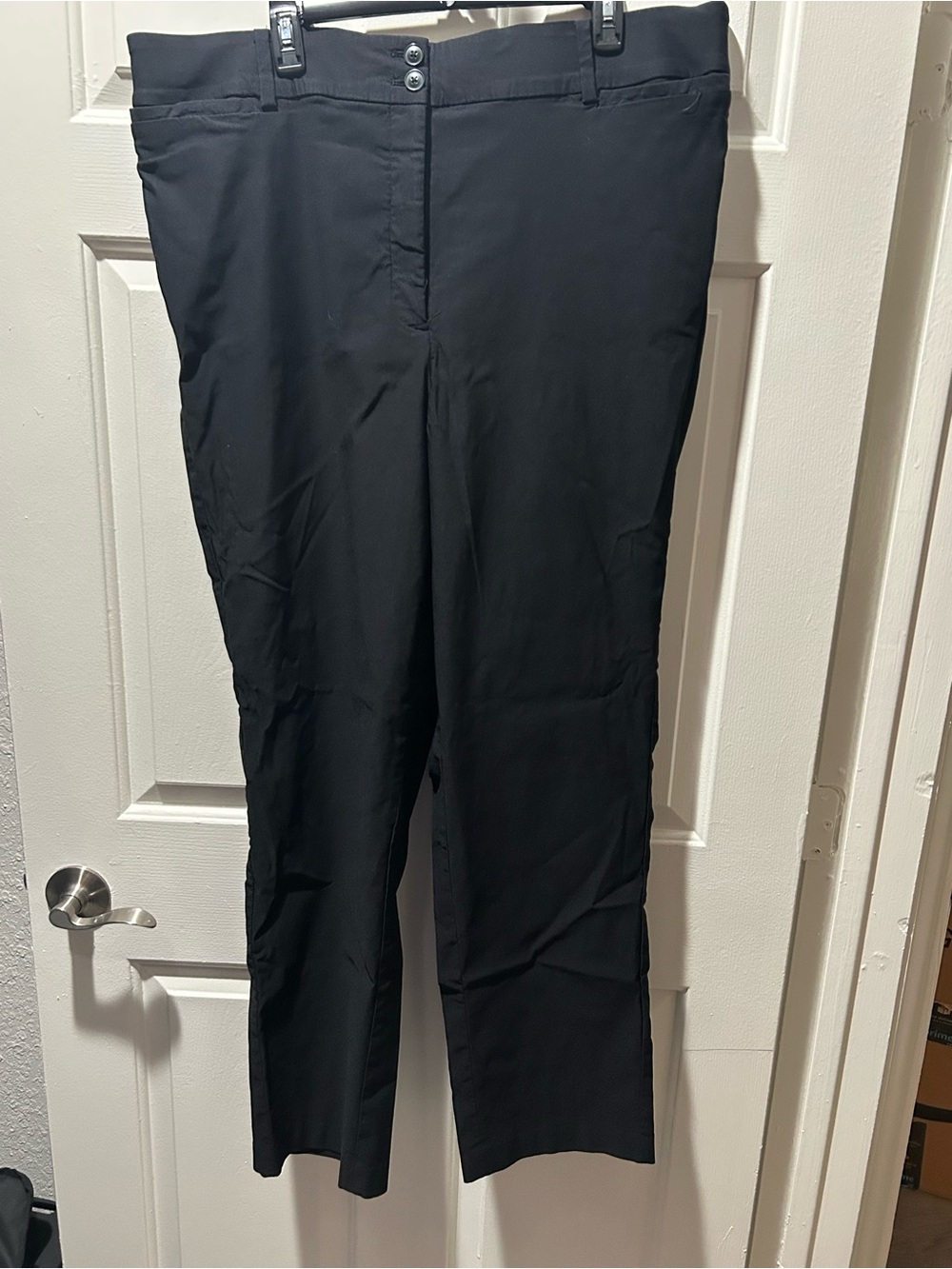 Lane Bryant Women's Double Button High Waist Straight Leg Dress Trouser Pants 22